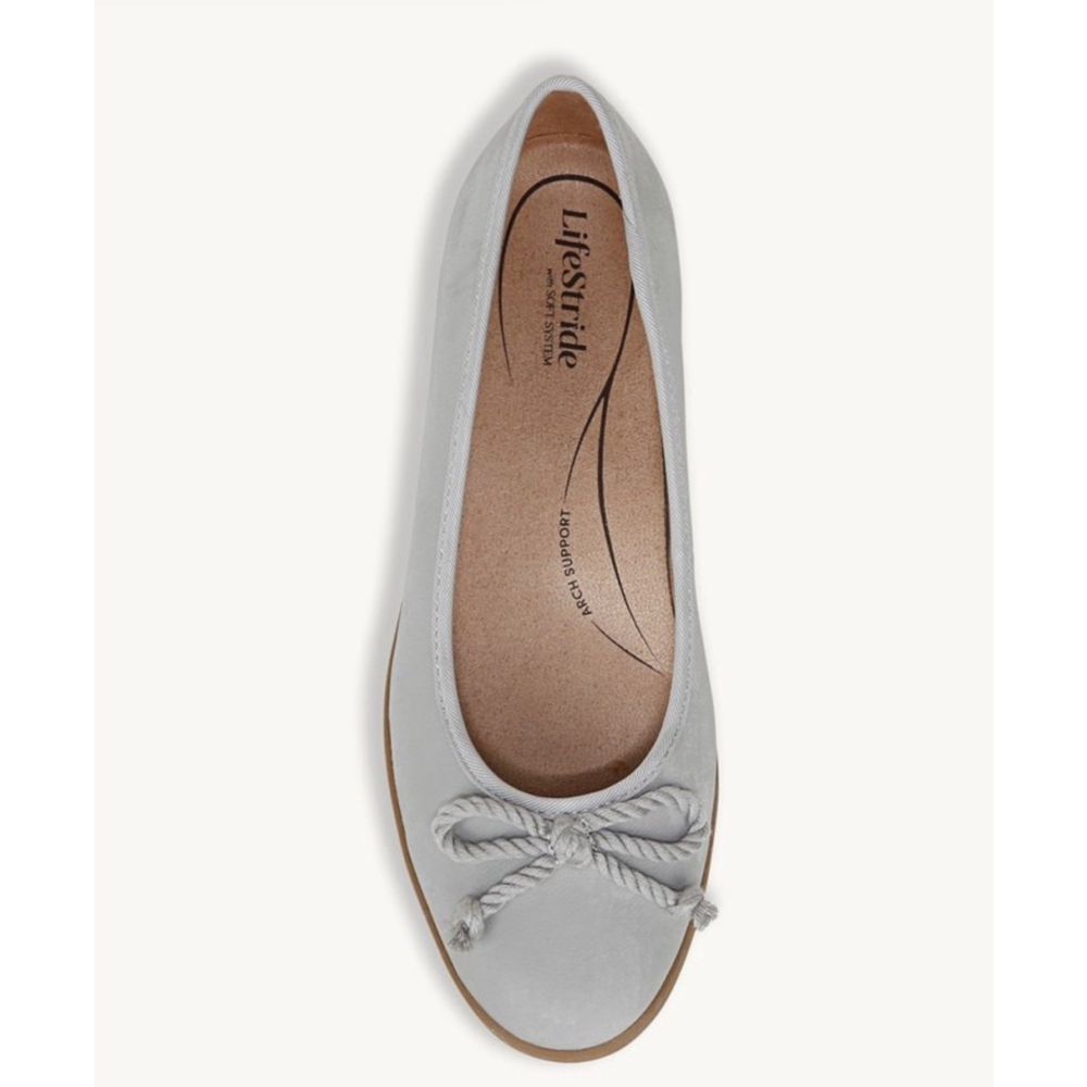 life stride arch support gray color flats shoes